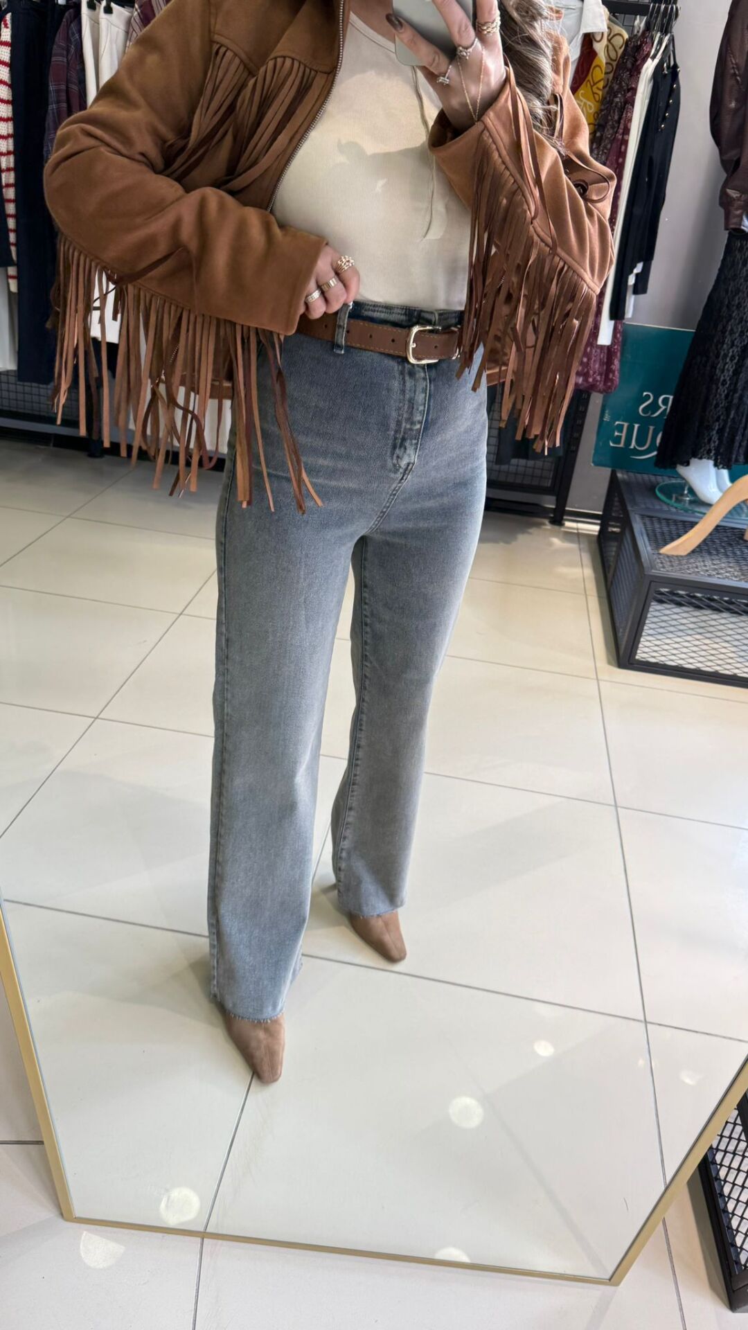 Kendinden Kemerli  Straıght Jean