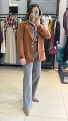 Gold Düğmeli İçi Astarlı Ceket