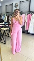Pembe Asimetrik Kesim İkili Takım