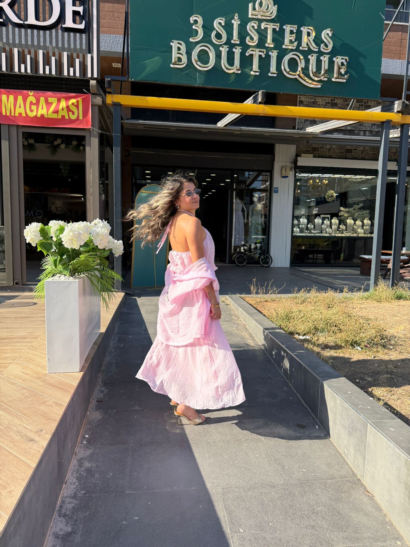 Pembe Vual Kumaş Kimonolu Üçlü Takım