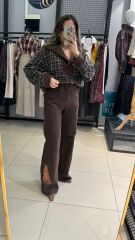 Likralı Kahve Jean