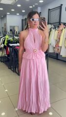 Pembe Tasarım Pilliseli Takım