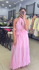 Pembe Tasarım Pilliseli Takım