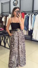 Marka Model Saten Kemerli Pantolon