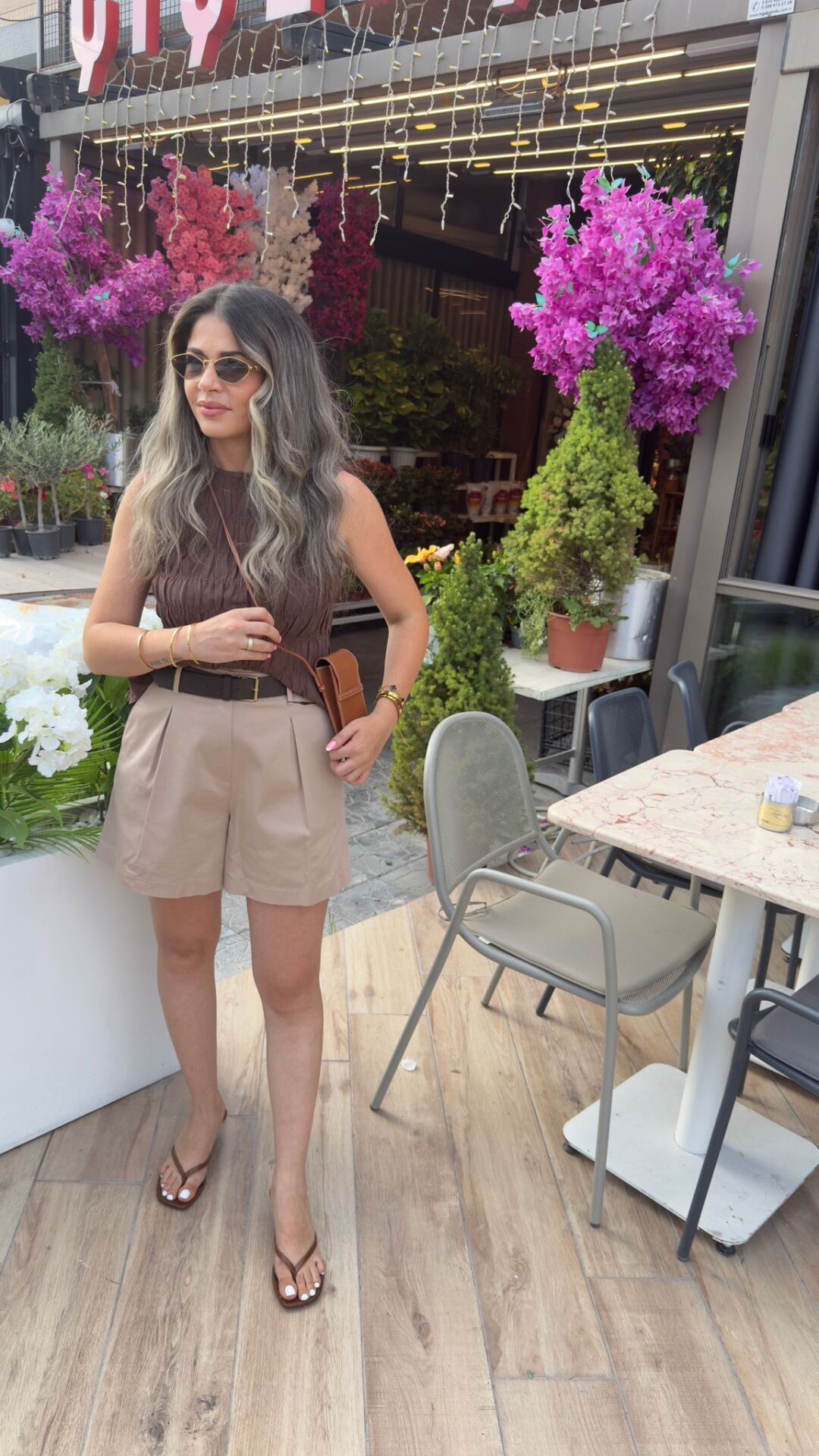 Kahve Simit Yaka Bluz