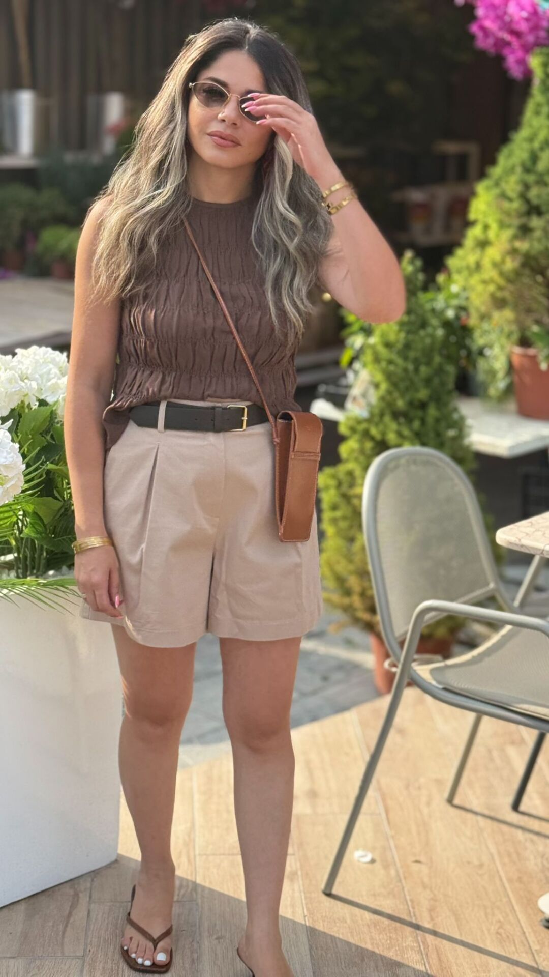 Kendinden Kemerli Tensel Şort