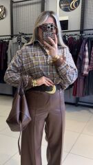 Çizgili Ekose Gömlek