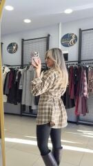 Ekose Şallı Tasarım Premıum Gömlek