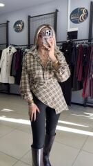 Ekose Şallı Tasarım Premıum Gömlek