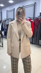 Blazer Ceket-BEJ