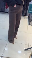 Kahve Kendinden Kemerli Jean