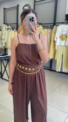 Saten İp Askılı Bluz