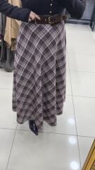 Tasarım Kemerli Ekose Etek