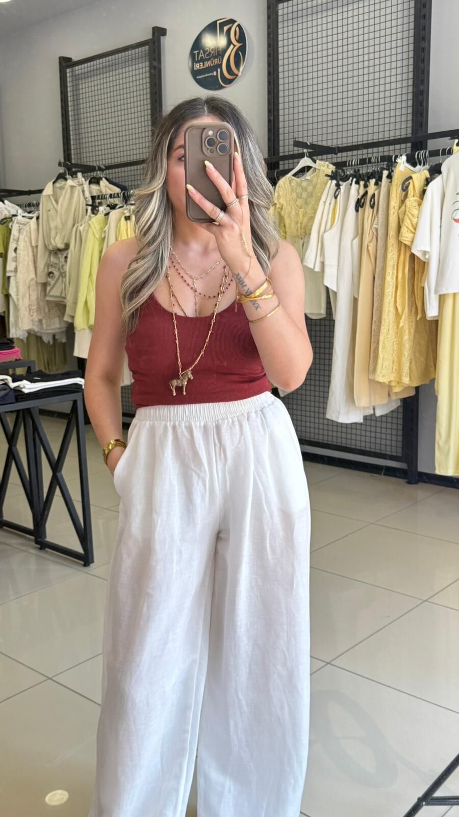 Dilvin Boyundan Geçmeli Bluz-BORDO