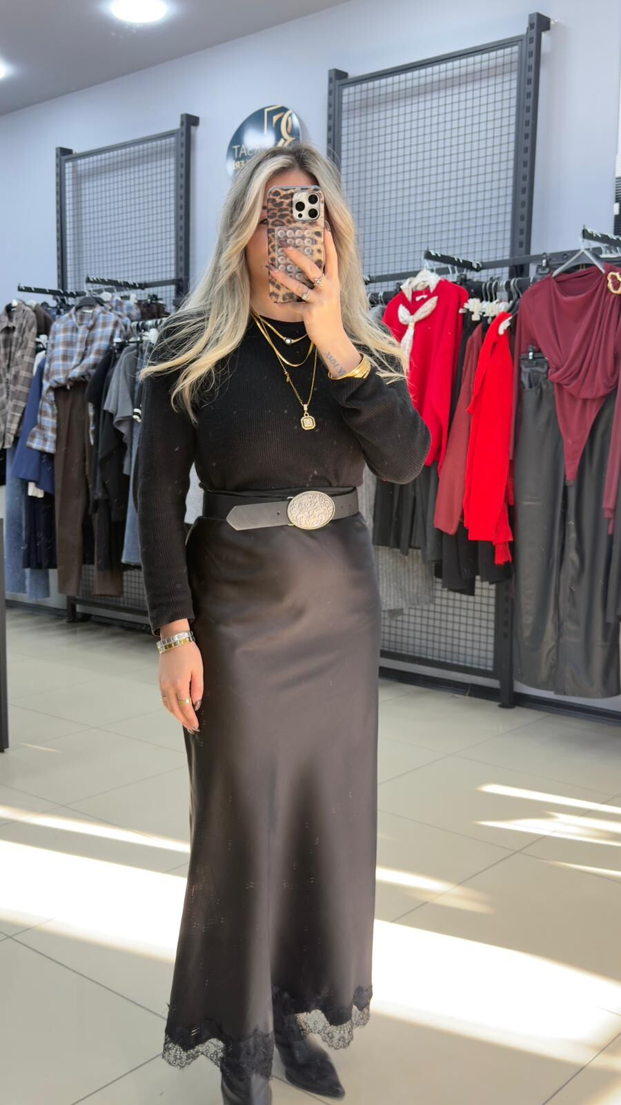 Kaşmir Transparan Bluz-SİYAH