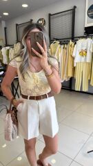 Dantel Marka Model Bluz -SARI