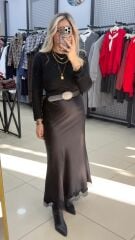 Tasarım Dantelli Etek