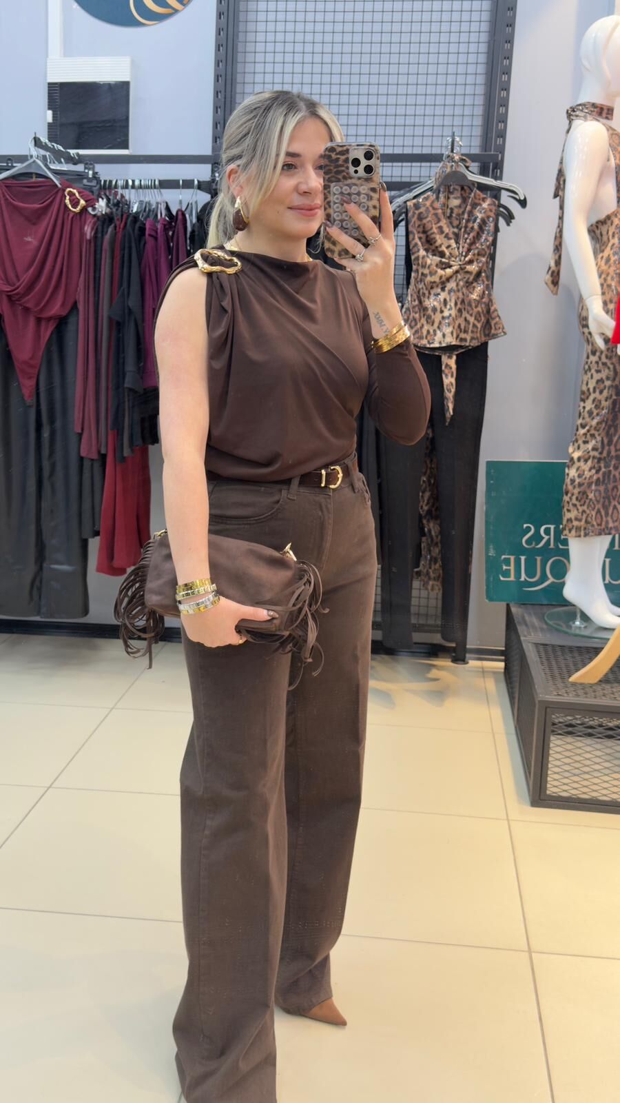 Marka Model Bodysuit-KAHVE