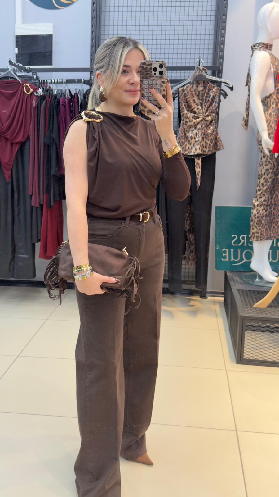 Marka Model Bodysuit-KAHVE