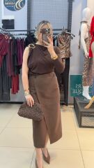 Marka Model Bodysuit-KAHVE