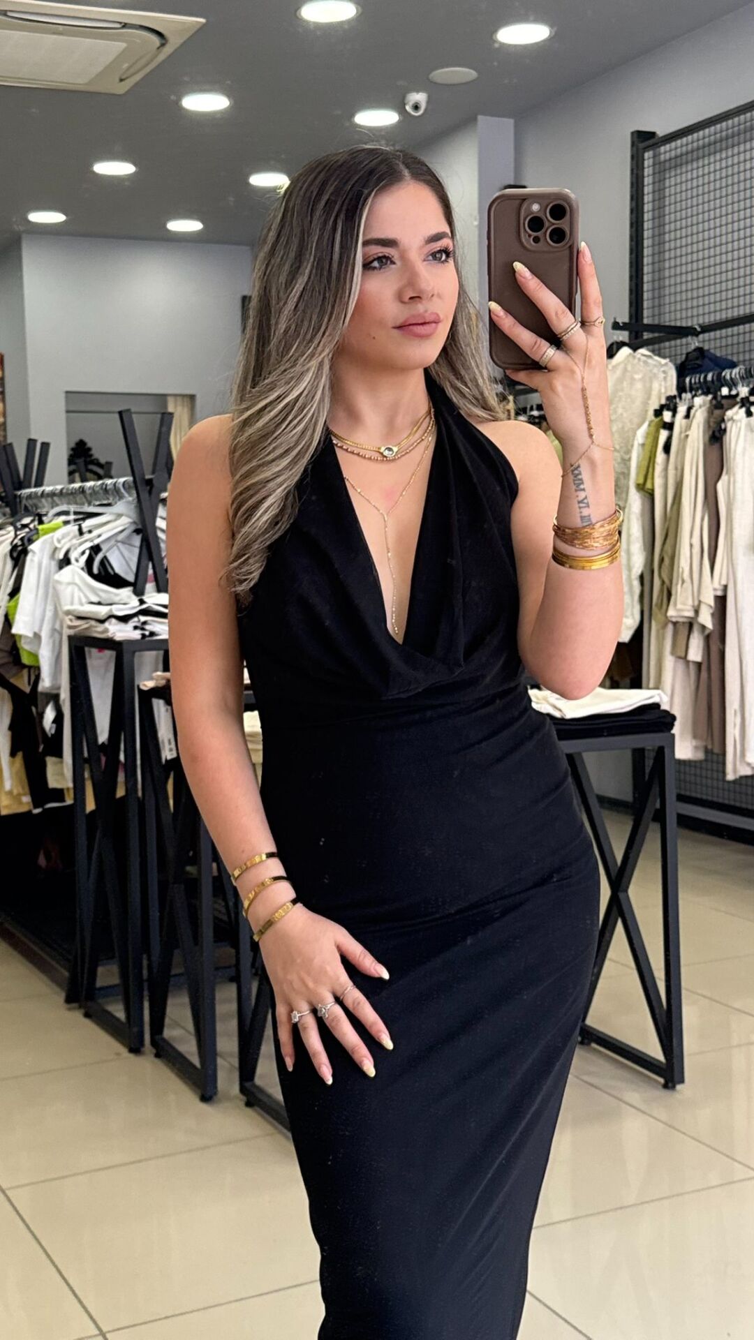 Degaje Yaka Tül Kalem Elbise