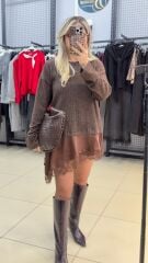 Marka Model Tasarım Dantel Kazak Elbise