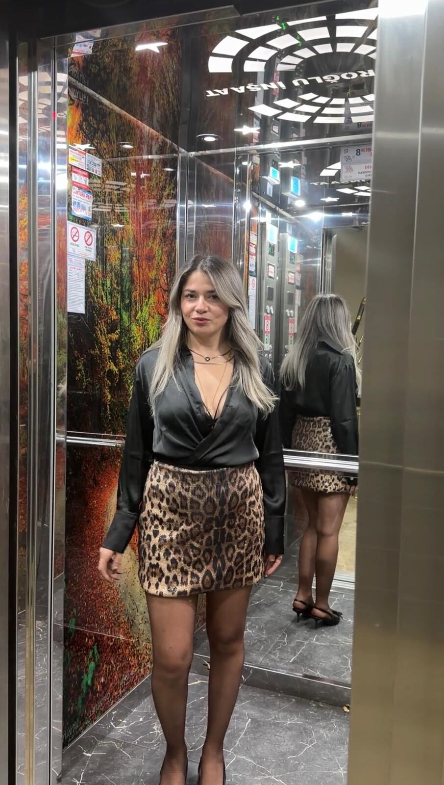 Leopar İçi Şortlu Mini EteK