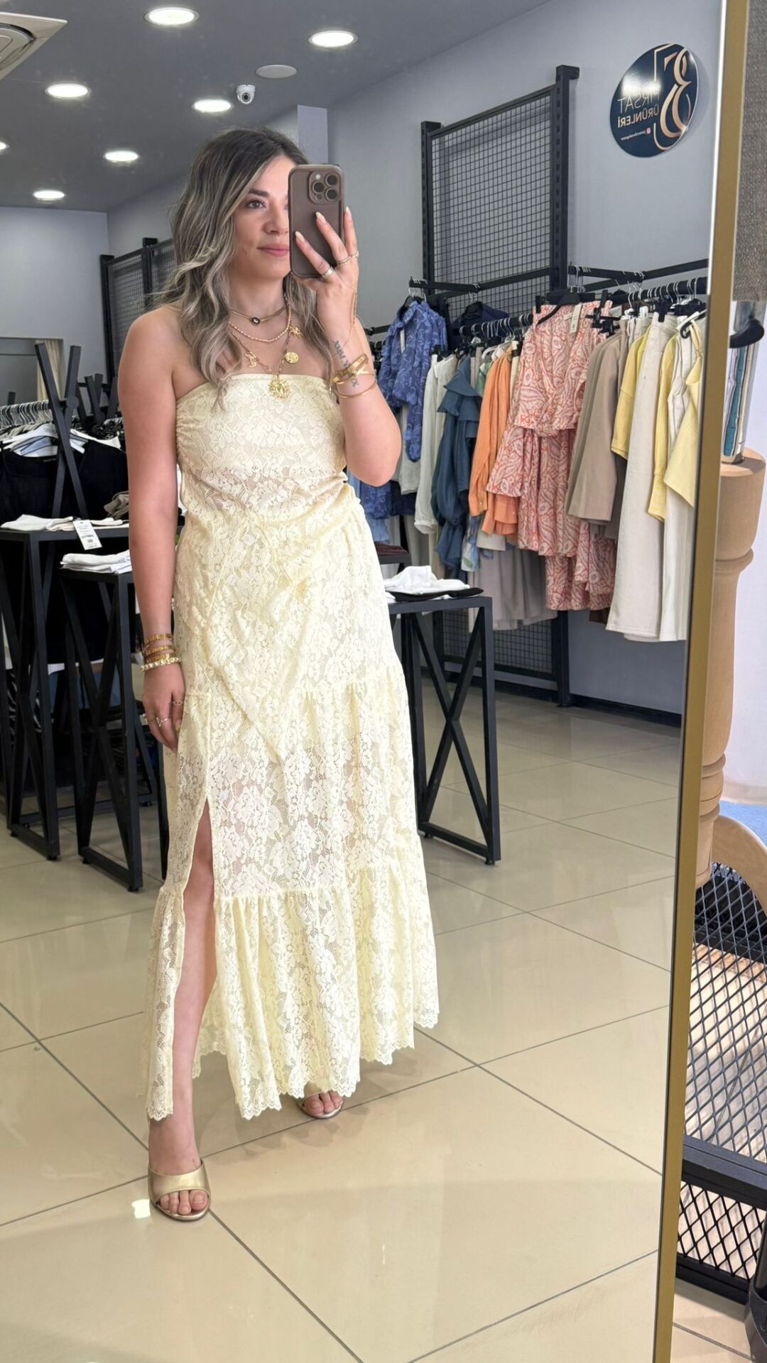 Straplez Dantelli Üst Bluz