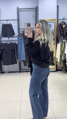 Şallı Triko Kazak-SİYAH