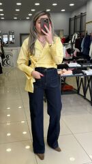 Bağlama Detaylı Poplin Gömlek