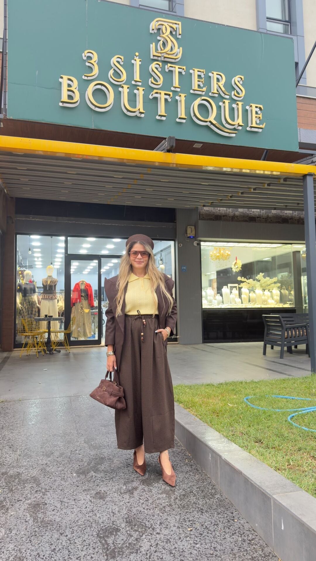 Ekose Hafif Balon Model  Pantolon