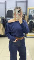 Taslı Düşük Omuz Bluz-LACİ