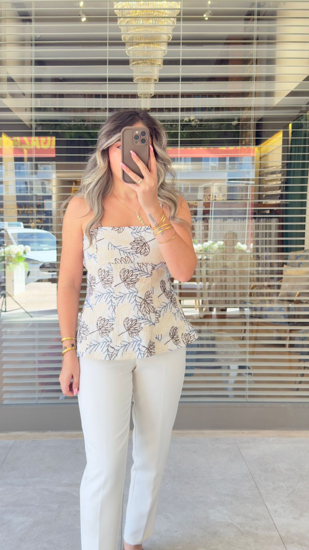 Peplüm Desenli Bluz