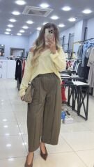 Beli Lastikli Bagy Pantolon-Haki