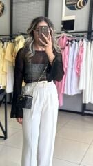 Ajurlu Crop Kazak-SİYAH