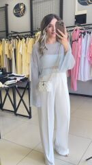 Ajurlu Crop Kazak-MAVİ