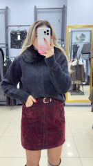 Kürkü Çıkabilen Hırka-SİYAH