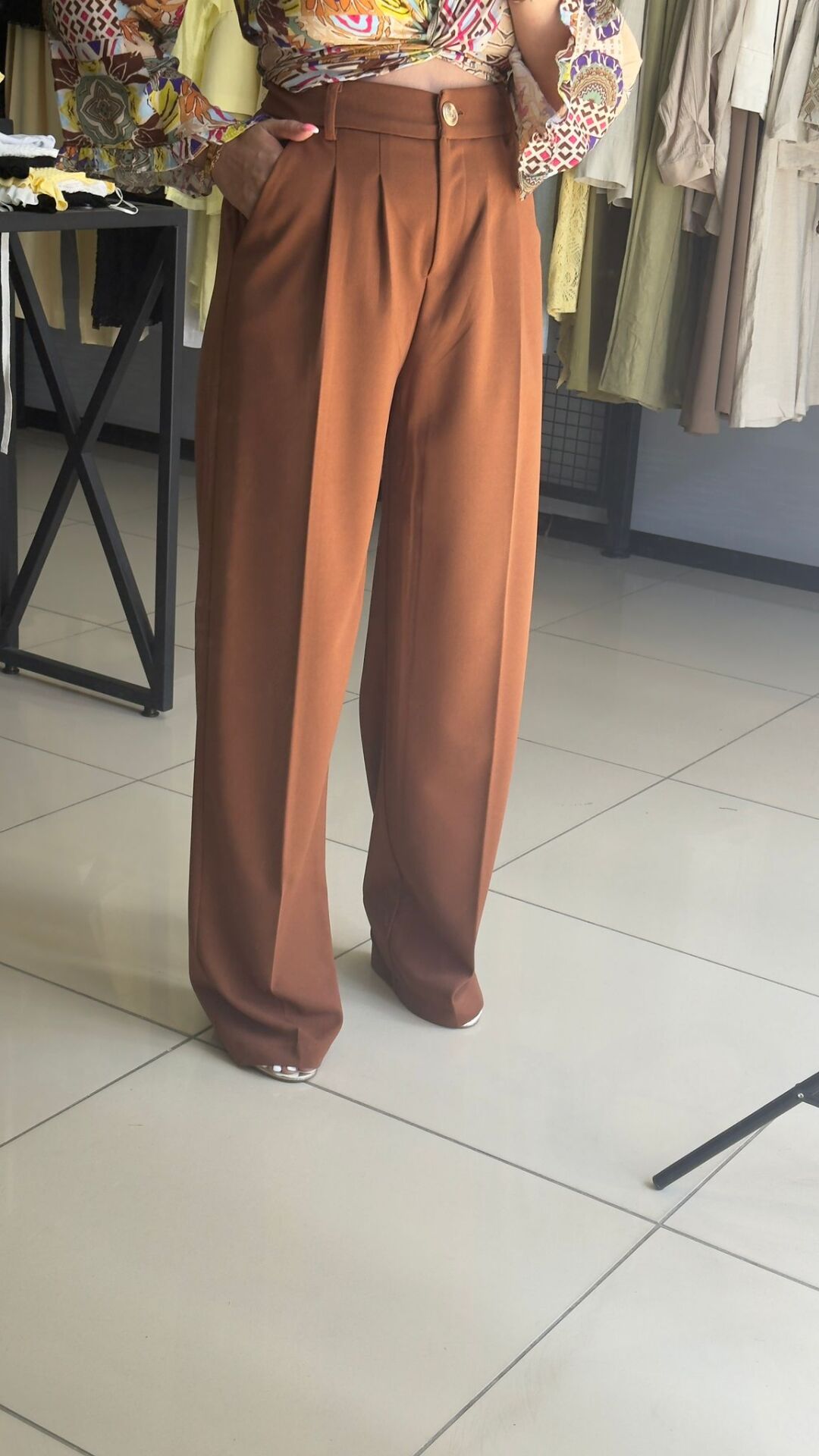 Kahve Palazzo Pantolon