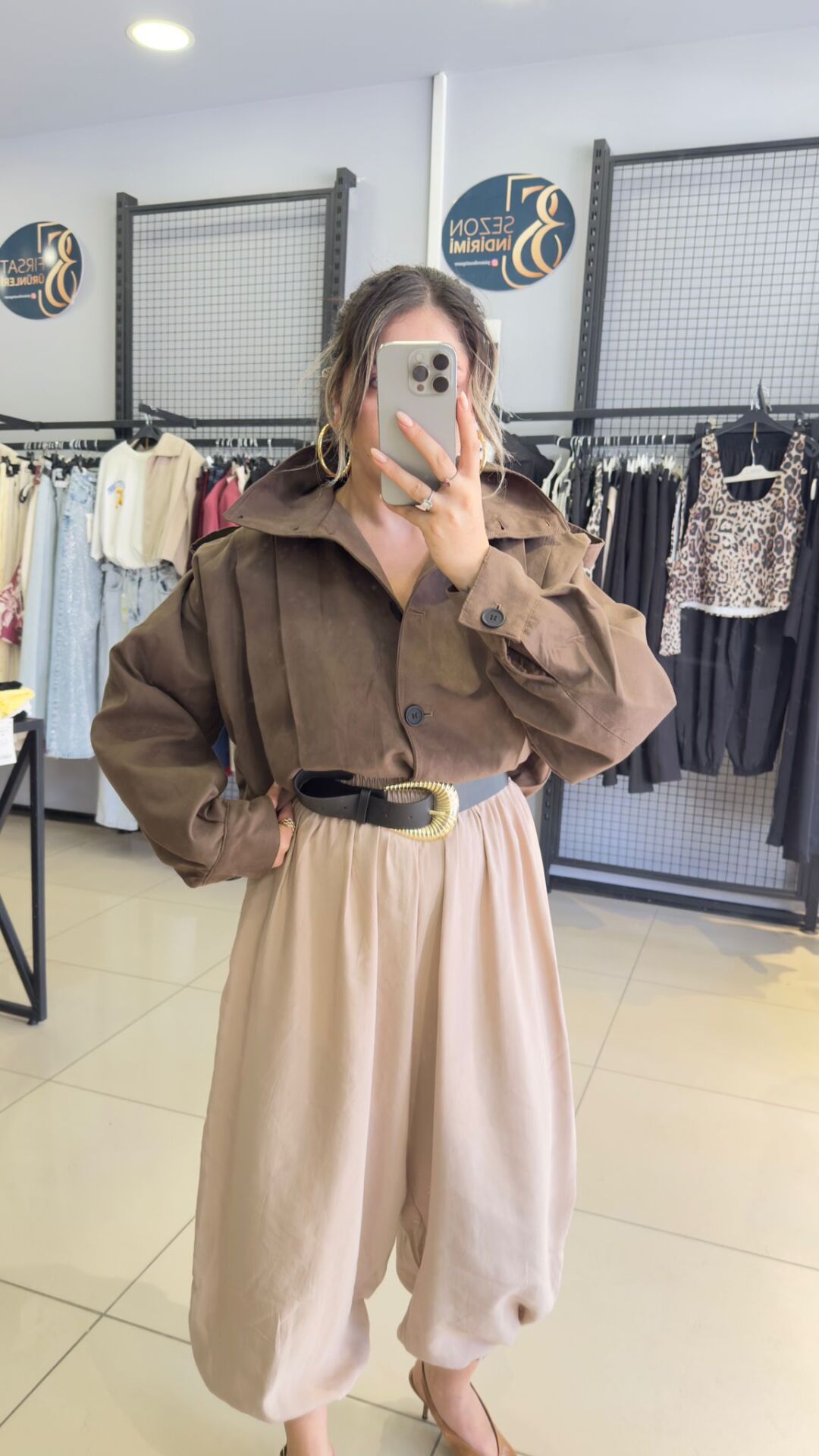 Süet Dik Yaka Ceket