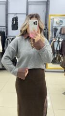 Polo Yaka Detaylı Kazak