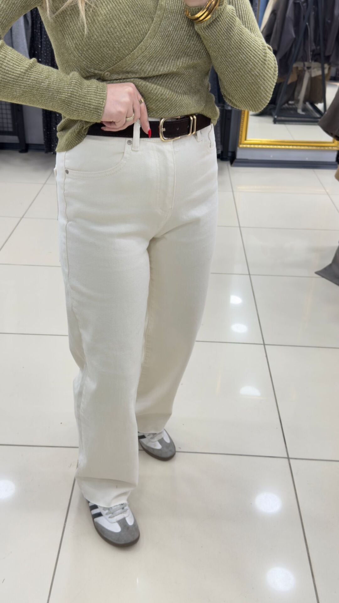 Likralı Boyfit Pantolon