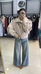 Taş Rengi Vatkalı Balon Ceket