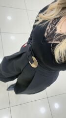 Dantel Detaylı Kaşmir Bluz-SİYAH