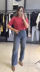 Marka Model Triko Bluz -KIRMIZI