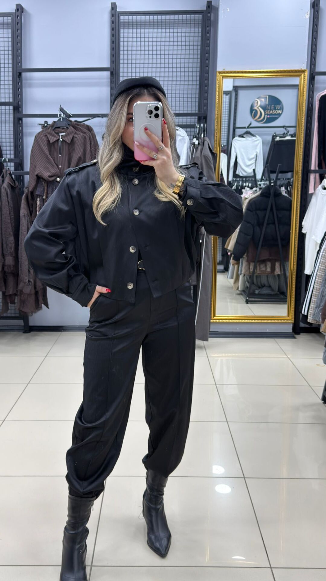 Kemerli Havuc Kesim Pantolon