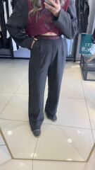 Bel Detaylı Fermuarlı Palazzo Pantolon