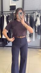 Dilvin Marka Triko Bluz-BEYAZ-KAHVE-BORDO-SİYAH