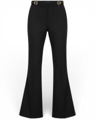 Bel Detaylı  Crep Kumaş Pantolon