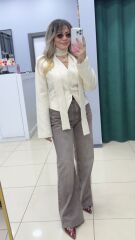 Tasarım Fularlı Ceker