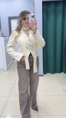 Tasarım Fularlı Ceker